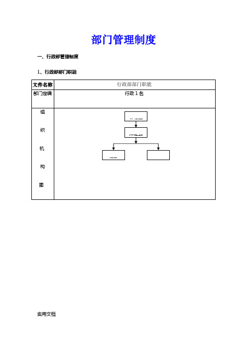 制度汇编四部门管理