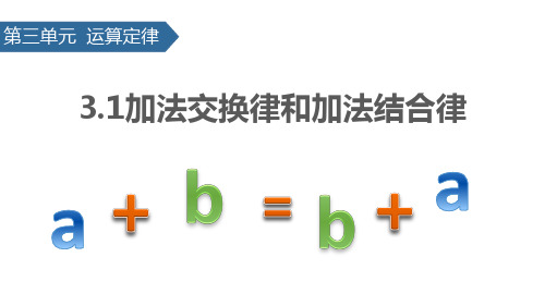 《加法交换律和加法结合律》运算定律PPT