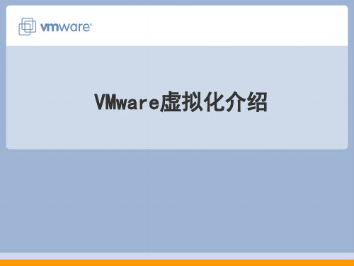 VMware虚拟化介绍.ppt