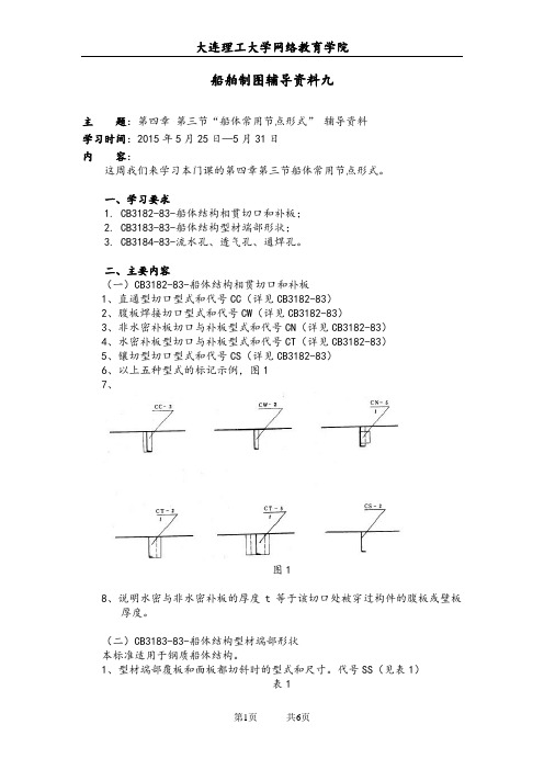 大工15春《船舶制图》辅导资料九.doc