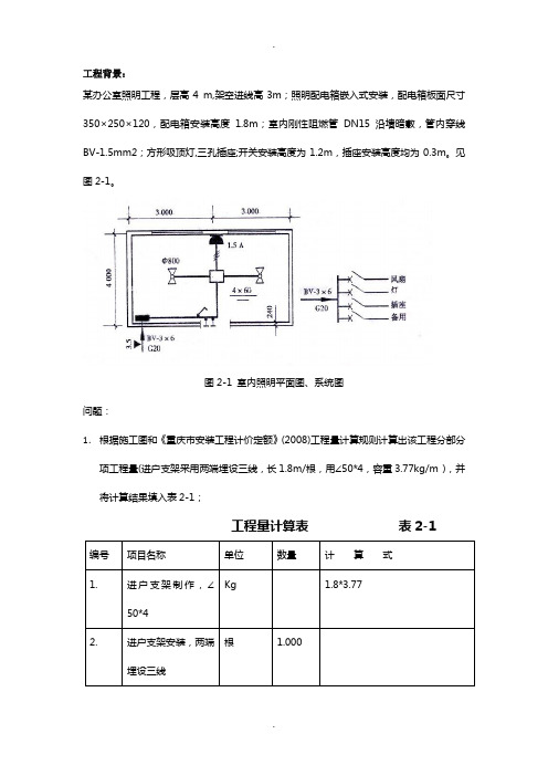 安装工程计量与计价-例题