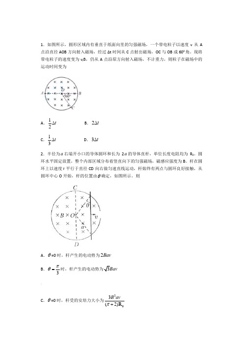 高三物理磁场大题