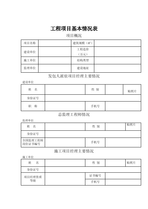 工程项目基本情况表.doc