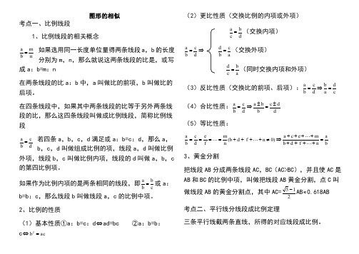 图形的相似知识点总结