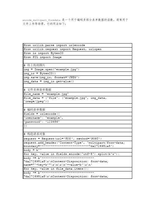 encode_multipart_formdata用法