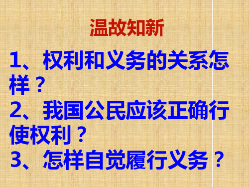 八年级政治上册《法律在公民生活中的作用》完整-新人教版ppt课件