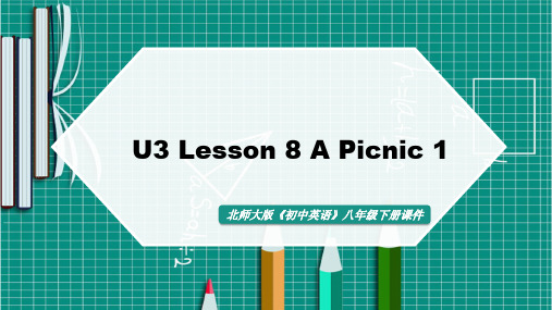 初中英语北师大版八年级下册《Lesson8 A Picnic1》课件PPT