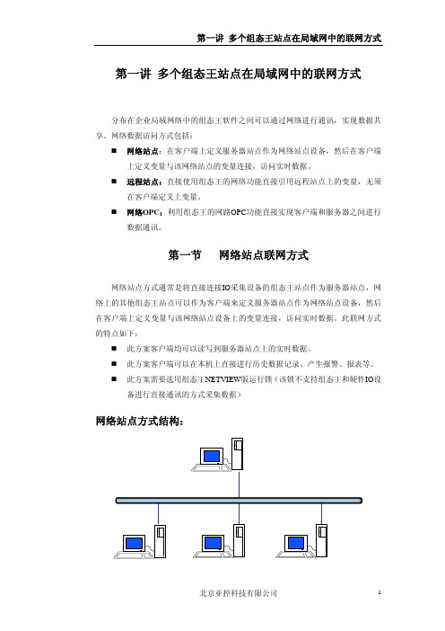 组态王的联网方式