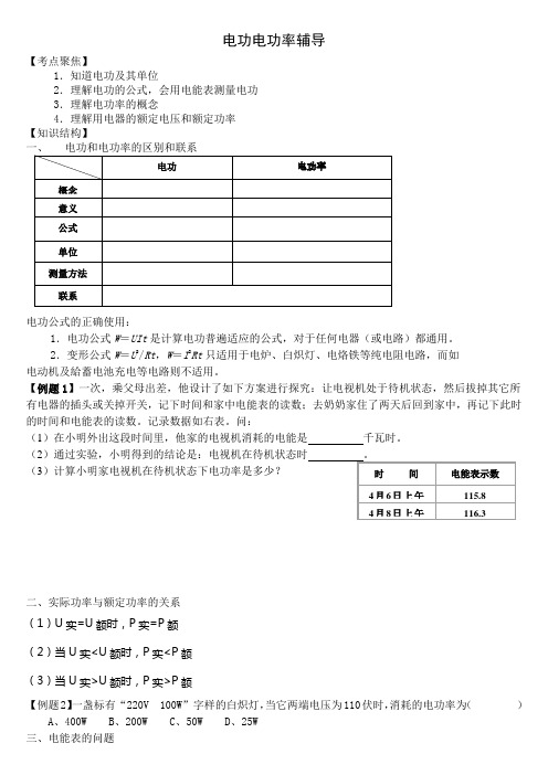 电能的利用专题复习