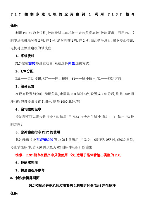 PLC控制步进电机的应用案例