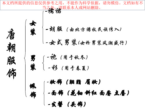 唐朝服饰专题知识专业知识讲座