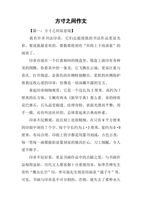 方寸之间作文