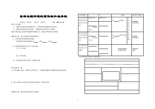 自然地理环境的整体性和差异性1