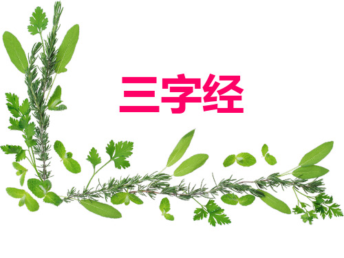 三字经(昔仲尼)