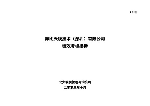 某公司绩效考核标准(DOC 155页)