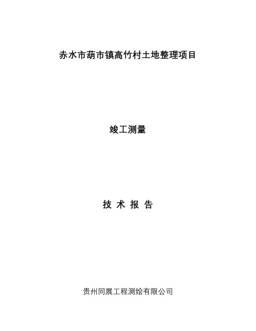 土地治理项目竣工测量技术报告书