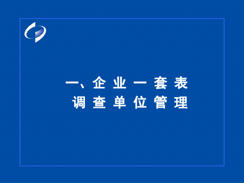 企业一套表调查单位管理及基本单位情况表填报要求1203