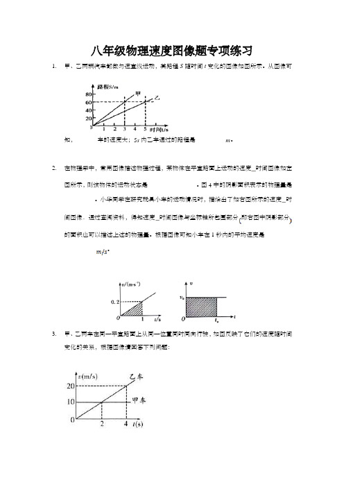 八年级物理速度图像题专项练习