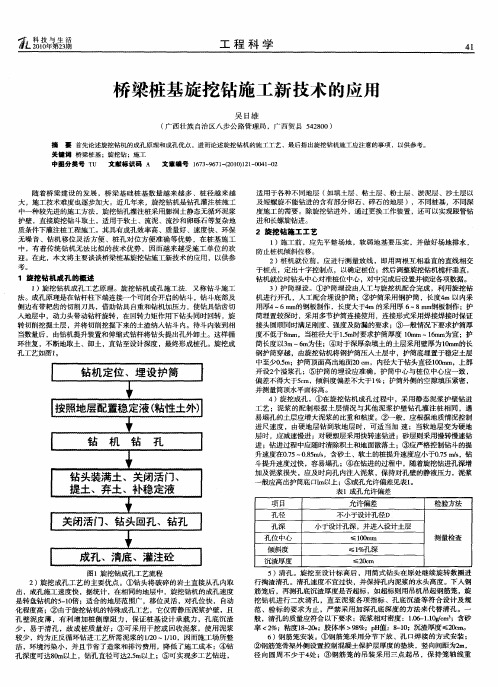 桥梁桩基旋挖钻施工新技术的应用