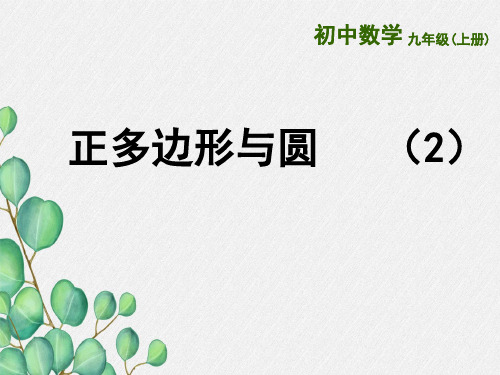 《正多边形与圆》PPT课件 (同课异构)2022年苏科版 (5)