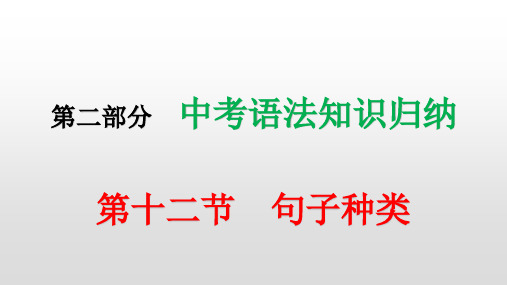 2021年中考英语句子种类 考点考题考向复习课件(41张PPT)