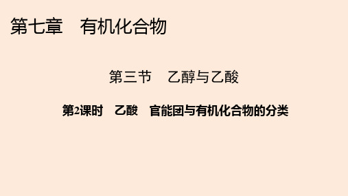 【化学】乙酸官能团与有机化合物的分类课件 23-24学年高一下学期化学人教版(2019)必修第二册