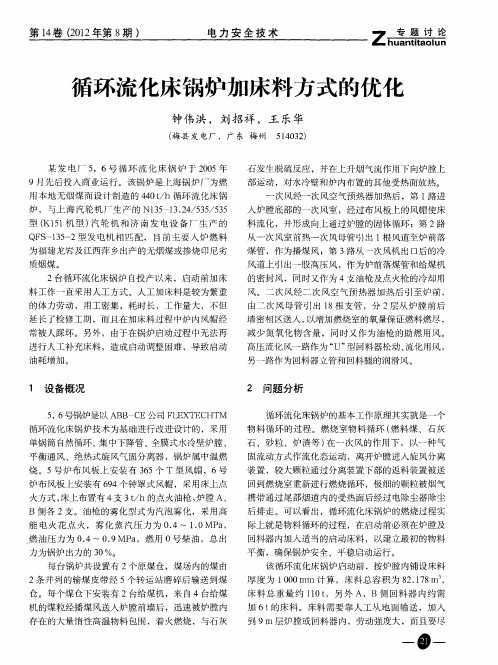 循环流化床锅炉加床料方式的优化