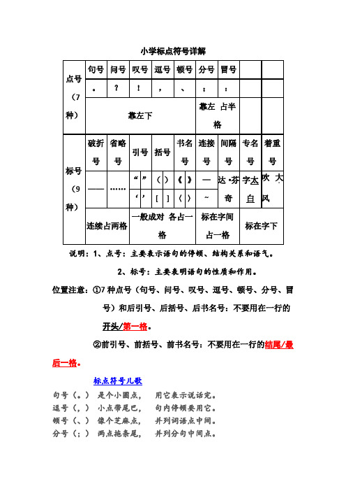 三年级语文必识标点符号+专项练习及答案