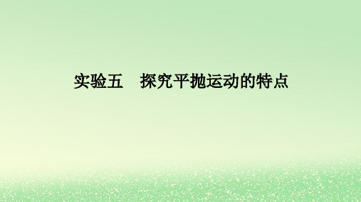 2024版新教材高考物理全程一轮总复习第四章曲线运动实验五探究平抛运动的特点课件