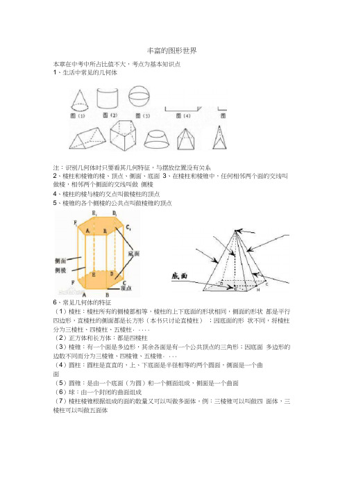 七年级第一章走进图形的世界知识点