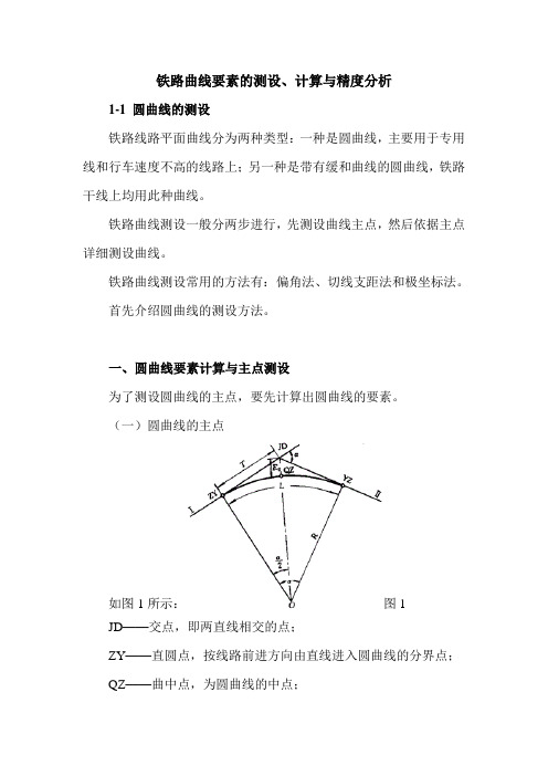 铁路曲线要素的测设