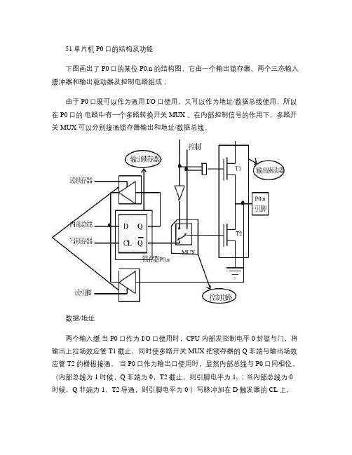 51单片机P0口的结构及功能.