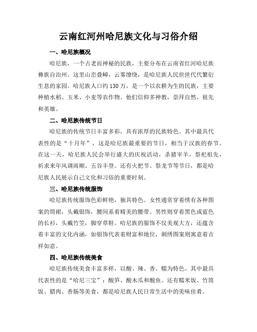 云南红河州哈尼族文化与习俗介绍