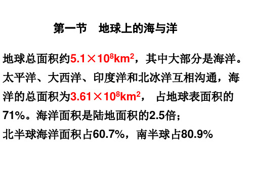 人教版高中地理选修二海洋地理 第一章第一节《地球上的海与洋》优质课件(共34张PPT)