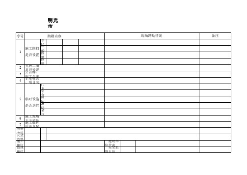 安全报监现场踏勘情况一览表