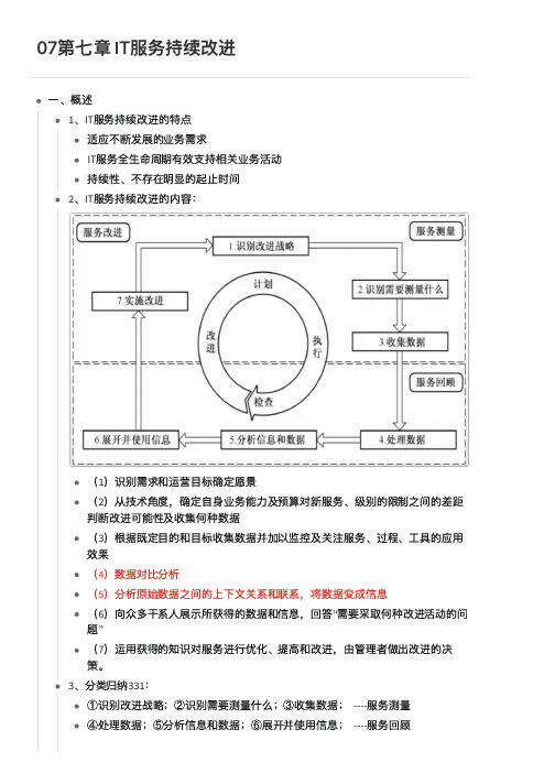 07第七章 IT服务持续改进