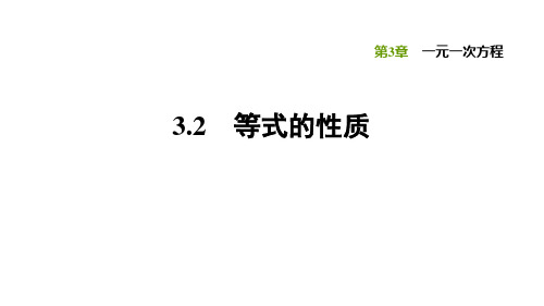 3.2 等式的性质-2020秋湘教版七年级数学上册习题课件(共26张PPT)