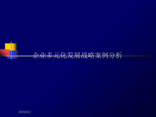 多元化发展战略案例分析教学教案