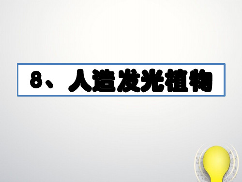 人教版小学语文四年级上册《8人造发光植物》