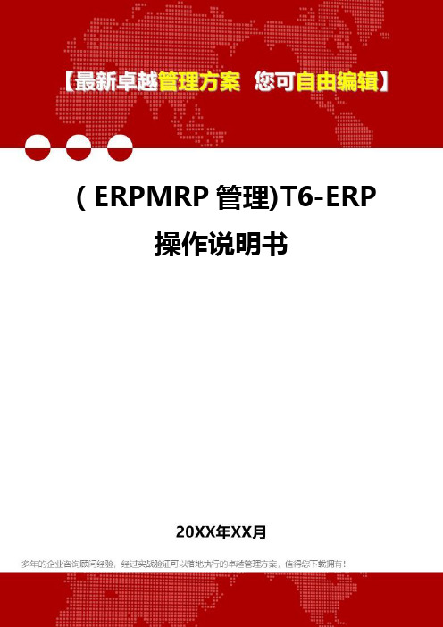 2020年(ERPMRP管理)T6-ERP操作说明书