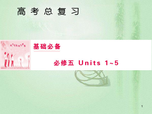 高三英语一轮复习 基础必备 Unit 5 First aid优质课件 新人教版必修5