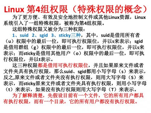 Linux 第4组权限(特殊权限)的概念
