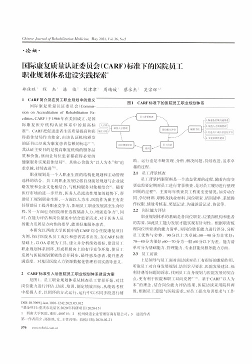 国际康复质量认证委员会(CARF)标准下的医院员工职业规划体系建设实践探索