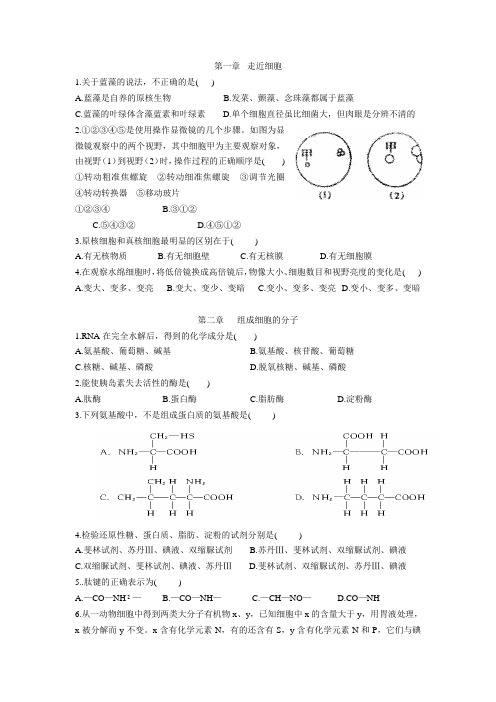 高一生物寒假作业