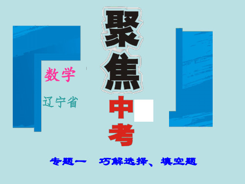 (辽宁)中考数学习题ppt课件：巧解选择、填空题