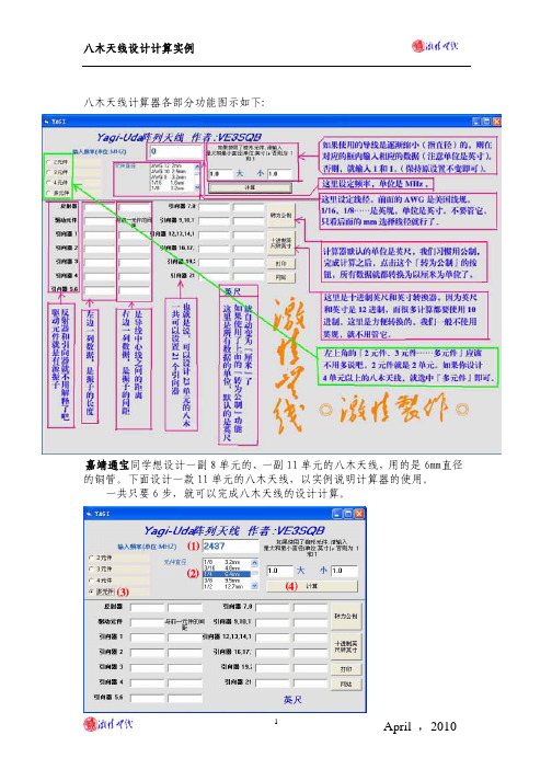 八木天线计算器设计天线实例