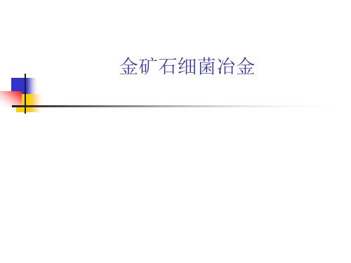难处理金矿石的种类