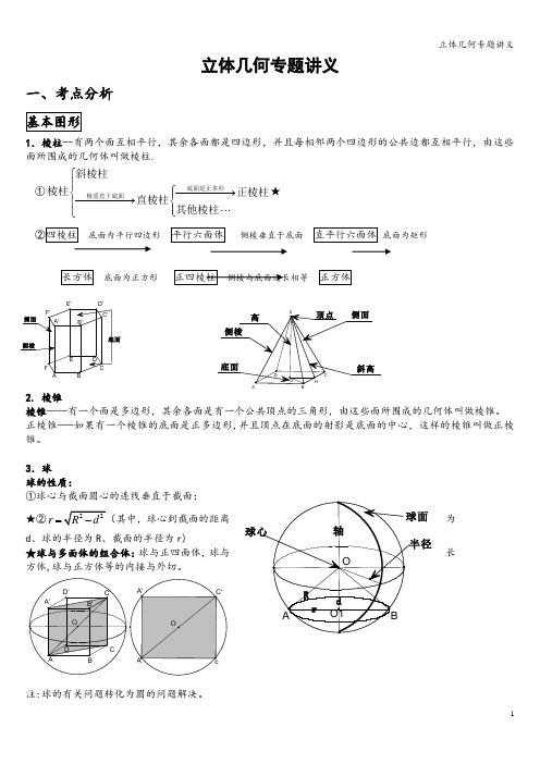 立体几何专题讲义