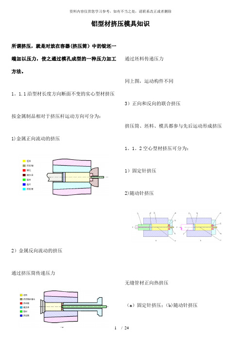 【精品】铝型材挤压模具知识