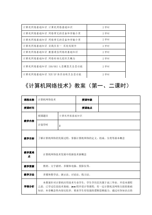 计算机网络技术教案